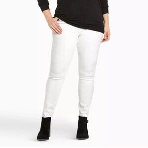 Torrid White Denim Jeans Size 12 R Jeggings Skinny Fit